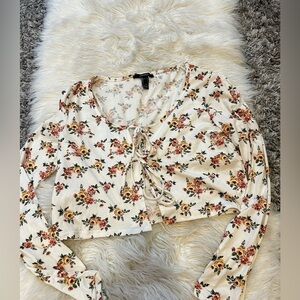 White floral cardigan